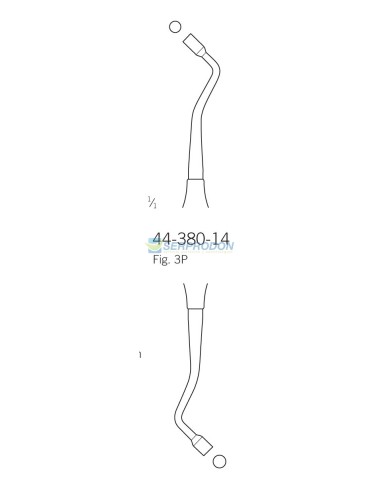 Instrum. p/obturacion Fig. 3P mango solido 6 mm Long. 17'5 cm