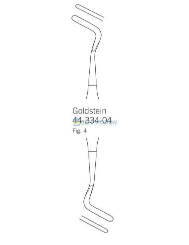 Instrum. Goldstein p/composite recubrim.titanio Fig.4 mango solido 6mm 17'5 cm