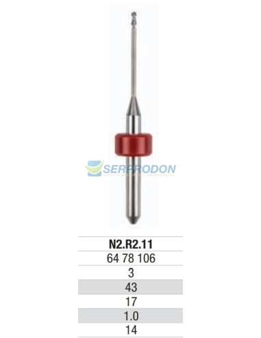 Fresa Cad Cam Sirona in Lab MC X5 Compatible para PMMA, PEEK y Cera